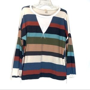 7th Roy Striped Long Sleeve Top Women’s Large